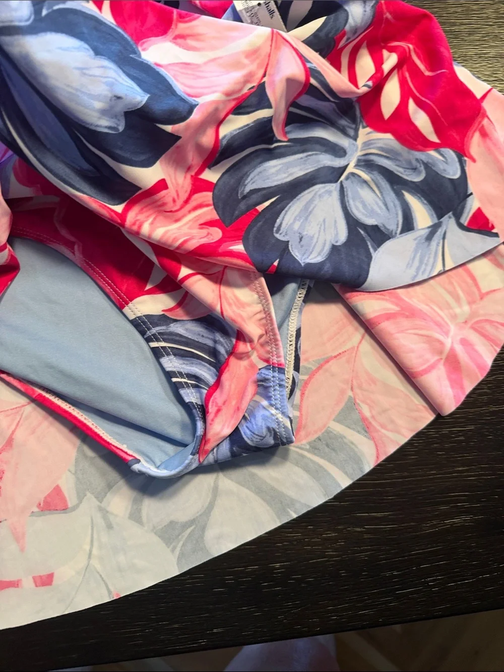 NWT Stella Parker 2 pc Floral Tankini Swim Set - Pink & Blue M